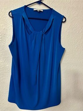 Jones Studio Royal Blue Sleeveless Blouse